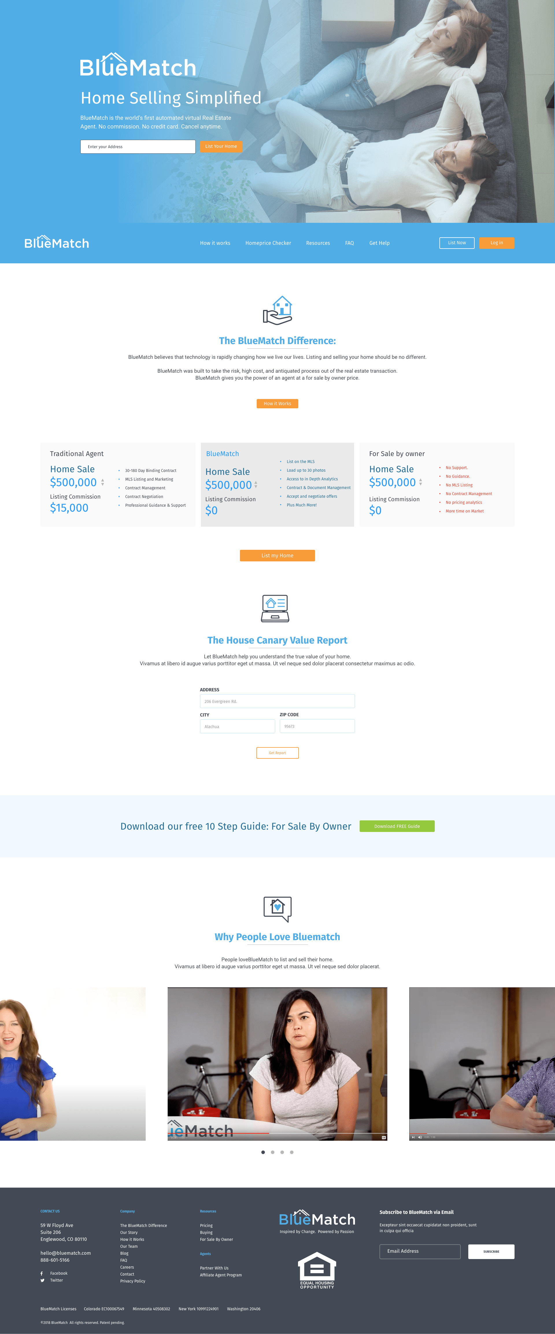 Bluematch Homepage Bluematch Homepage