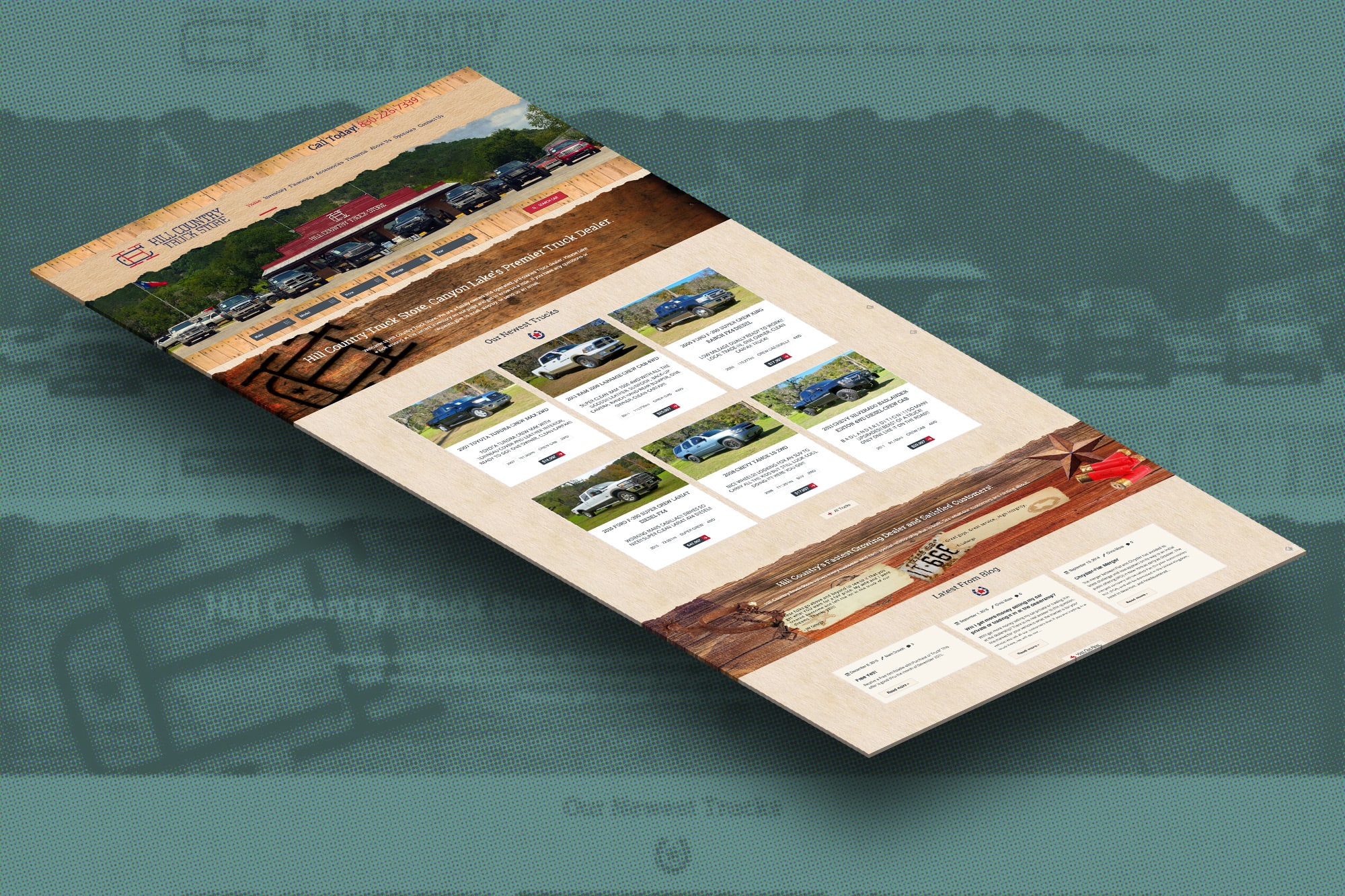 San Antonio Web Design Hill Country Truck Store Website 3D